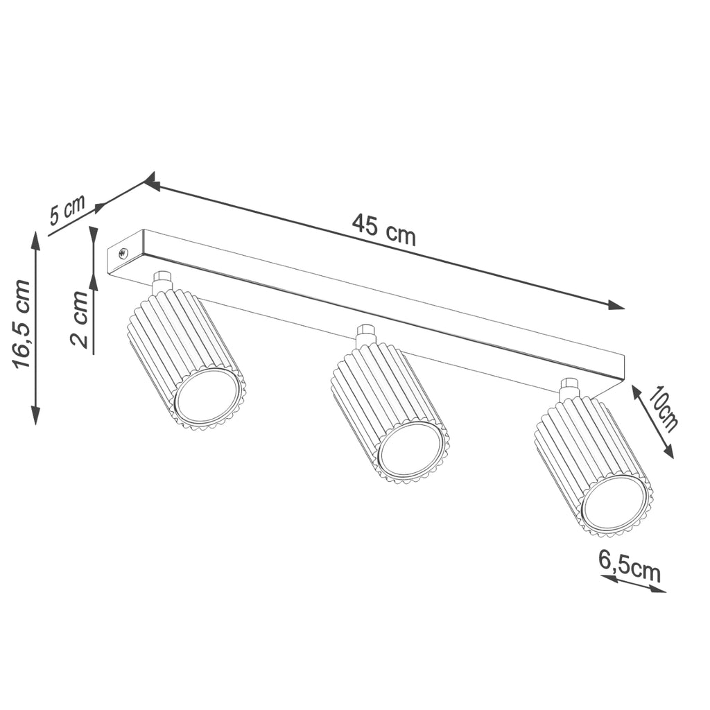 Deckenleuchte - Spot - Strahler KARBON 3L weiß Sollux Lighting