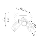 Deckenleuchte - Spot - Strahler KARBON 3P weiß Sollux Lighting