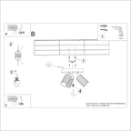 Deckenleuchte - Spot - Strahler KARBON 3P weiß Sollux Lighting
