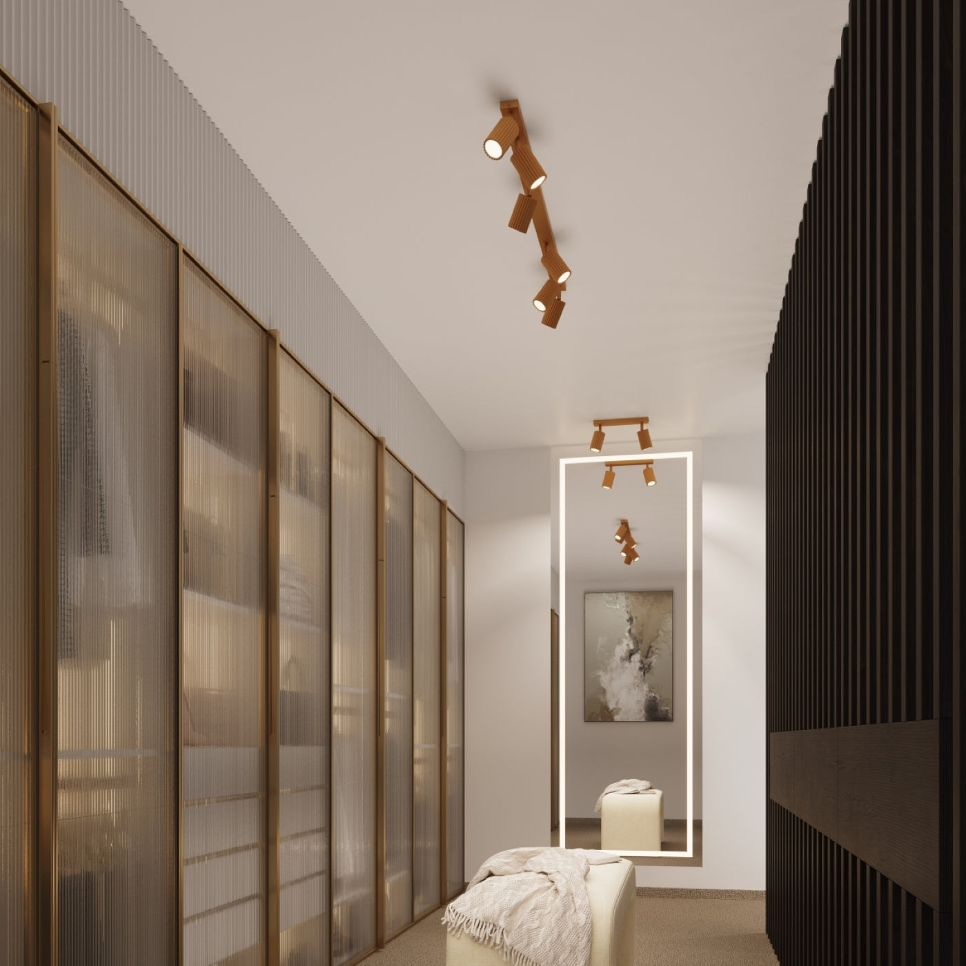 Deckenleuchte - Spot - Strahler KARBON 2 golden Sollux Lighting