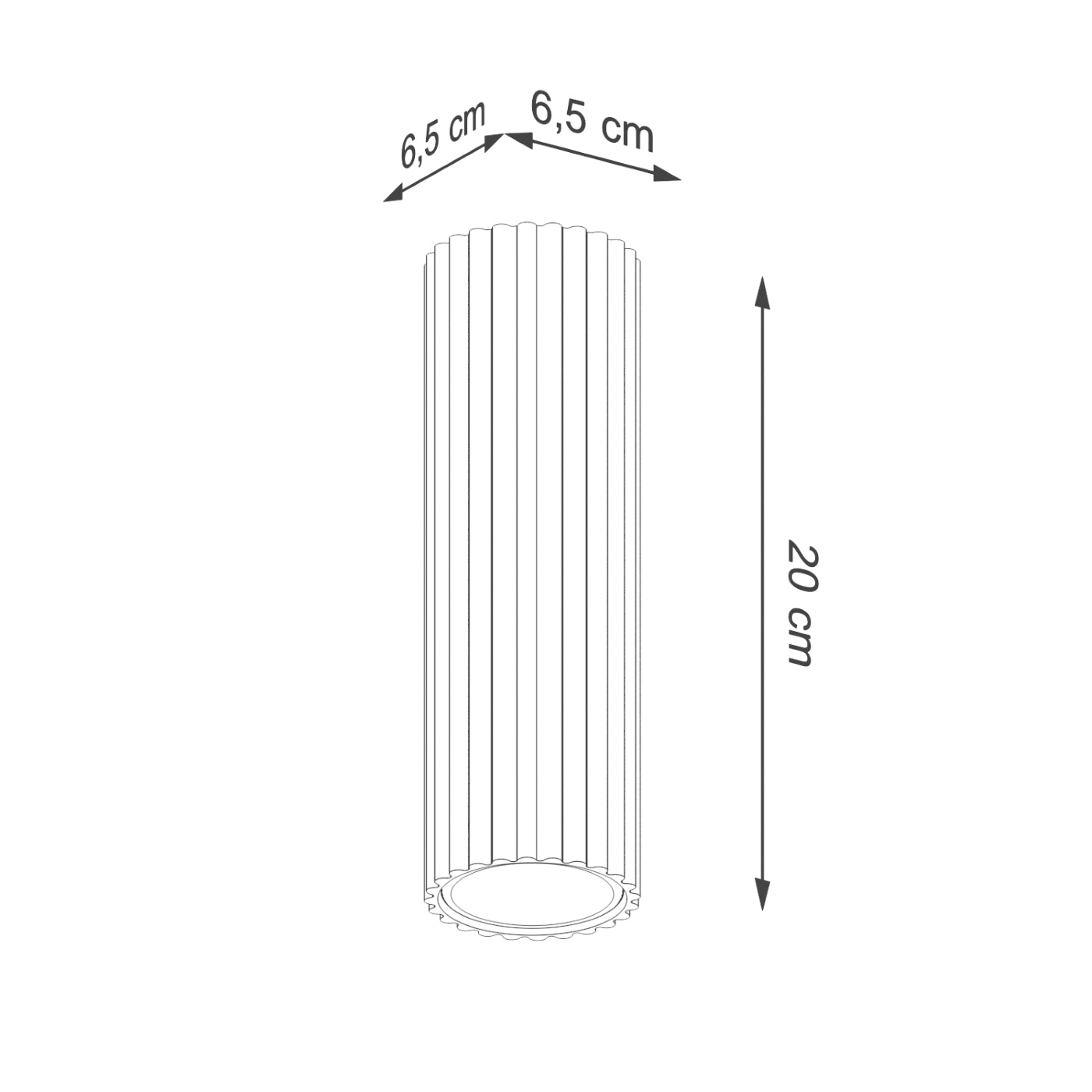 Deckenleuchte - Spot - Strahler KARBON 20 schwarz Sollux Lighting