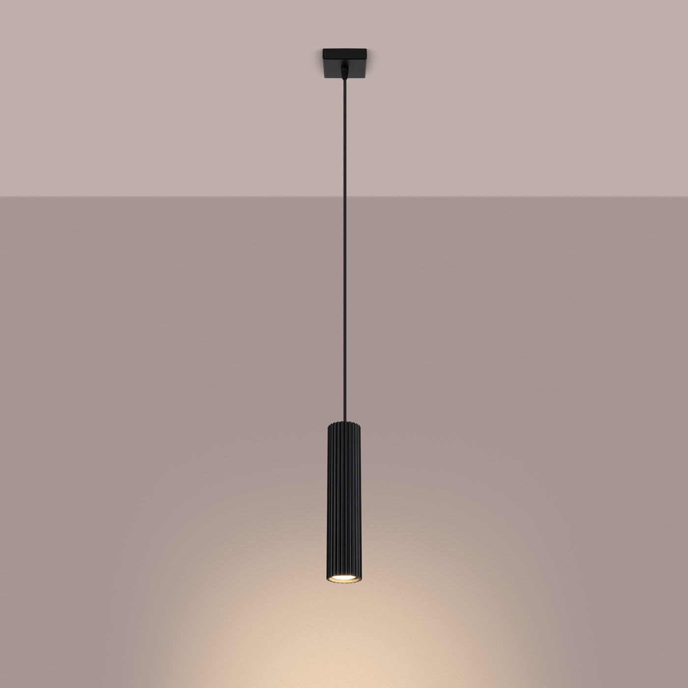 Pendelleuchte KARBON 1 schwarz Sollux Lighting