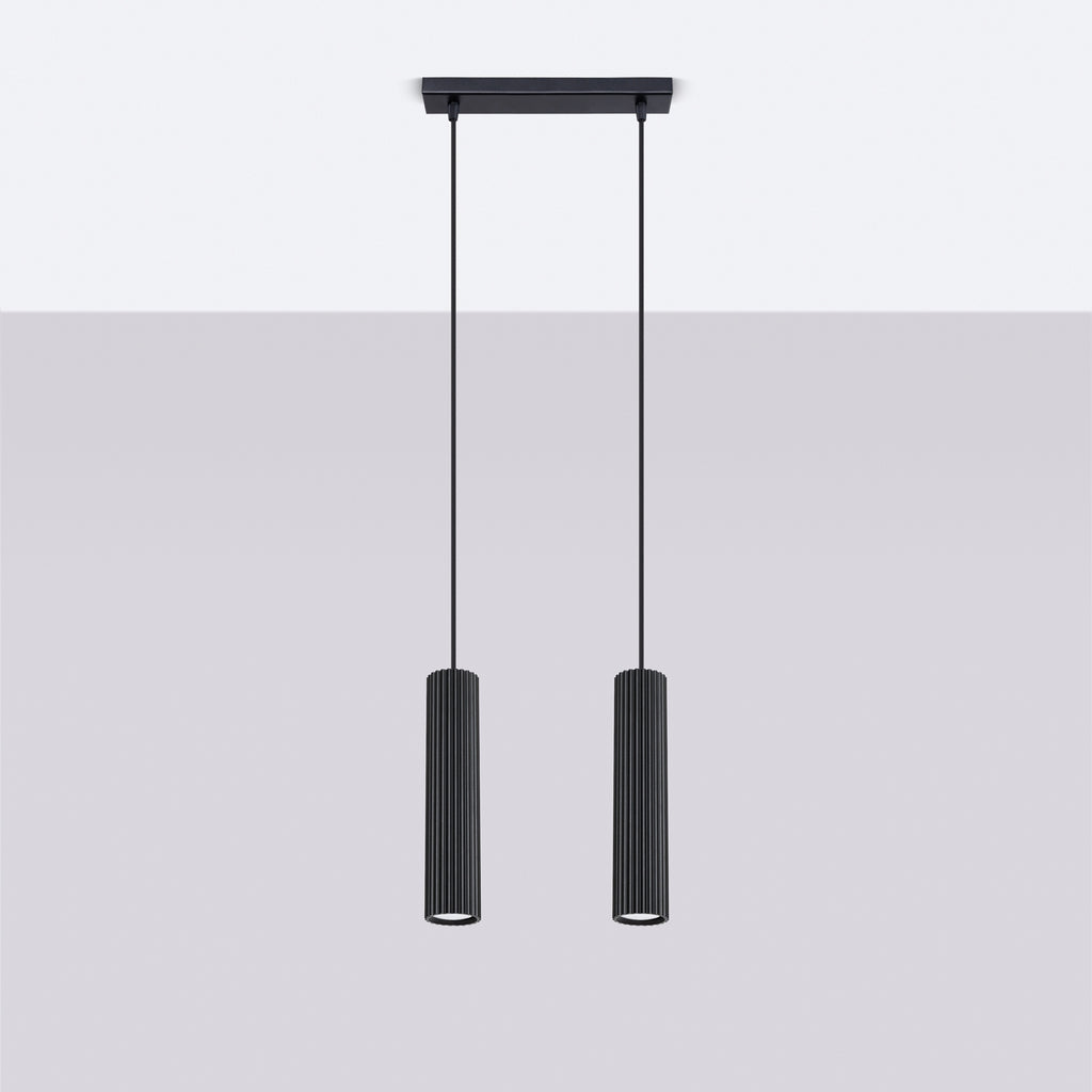 Pendelleuchte KARBON 2 schwarz Sollux Lighting