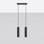 Pendelleuchte KARBON 2 schwarz Sollux Lighting