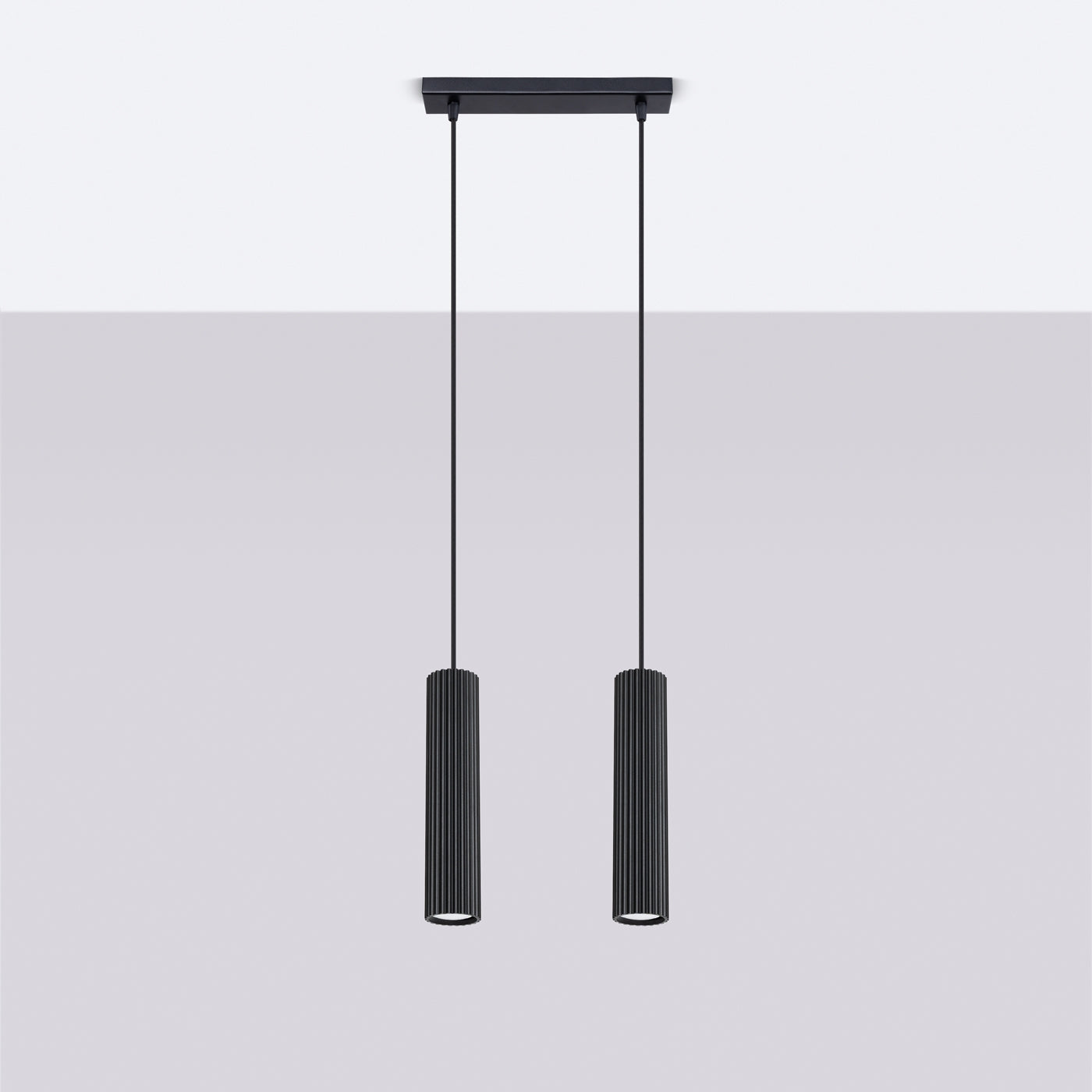 Pendelleuchte KARBON 2 schwarz Sollux Lighting