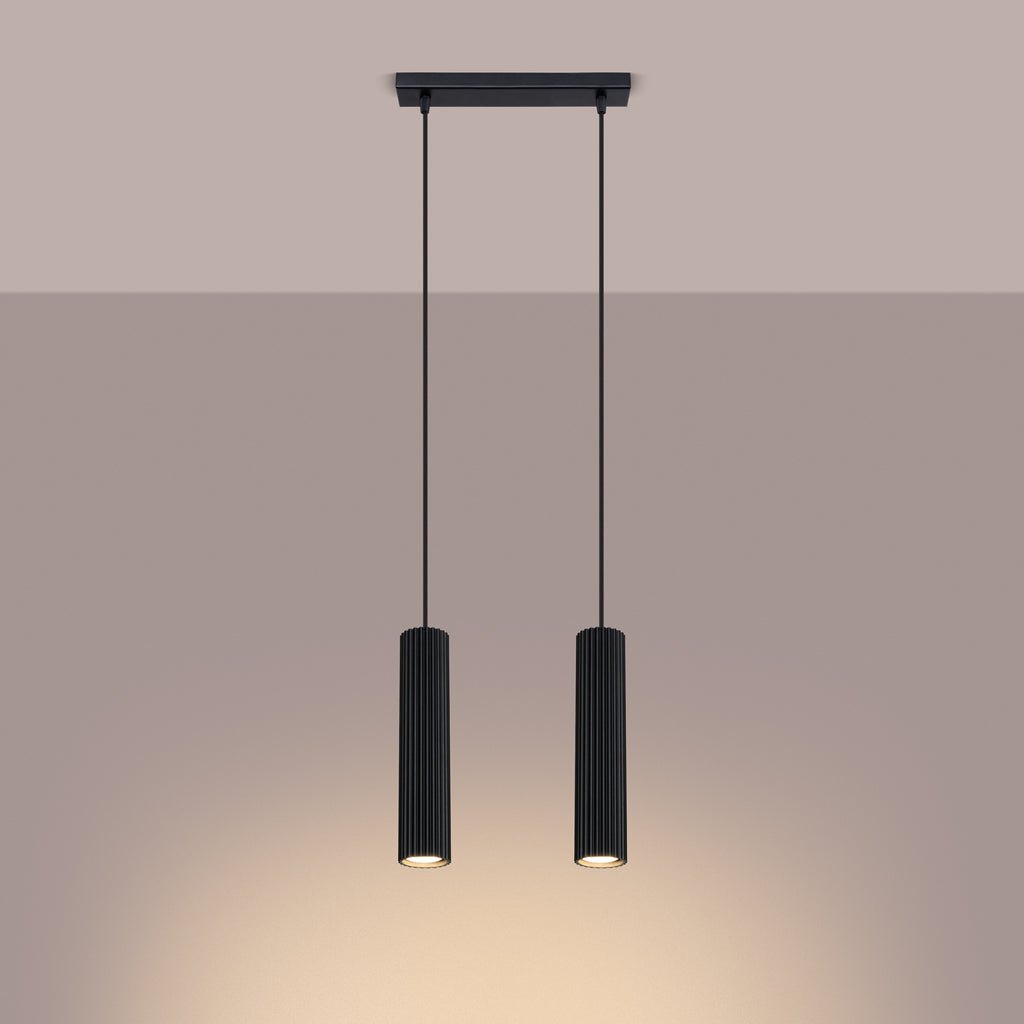 Pendelleuchte KARBON 2 schwarz Sollux Lighting