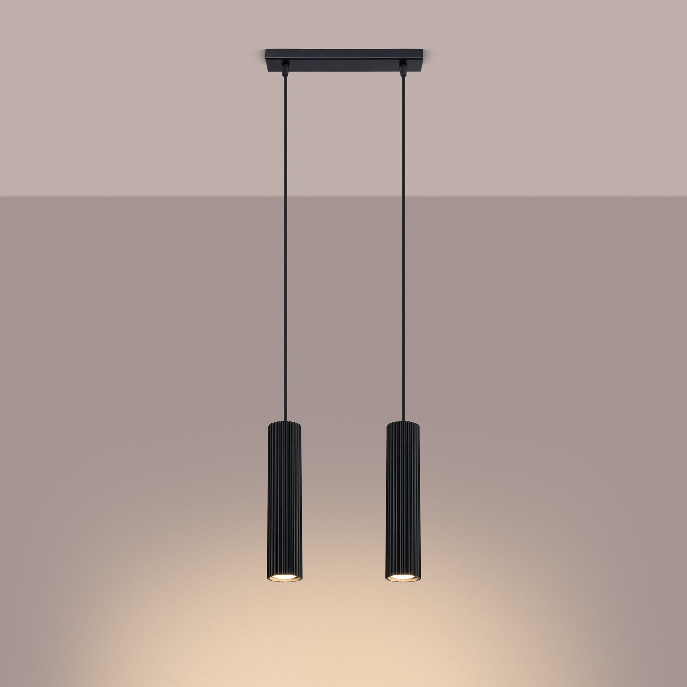 Pendelleuchte KARBON 2 schwarz Sollux Lighting