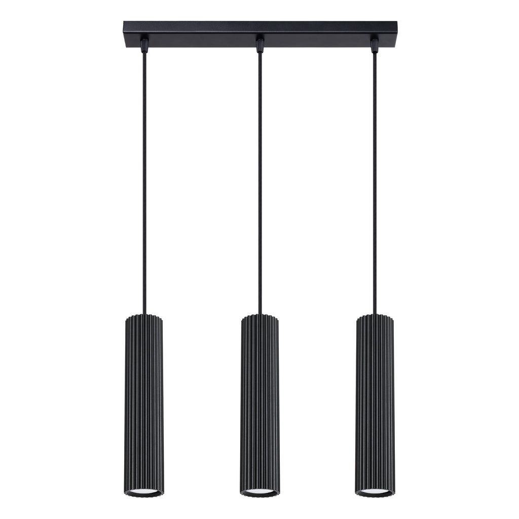Pendelleuchte KARBON 3L schwarz Sollux Lighting