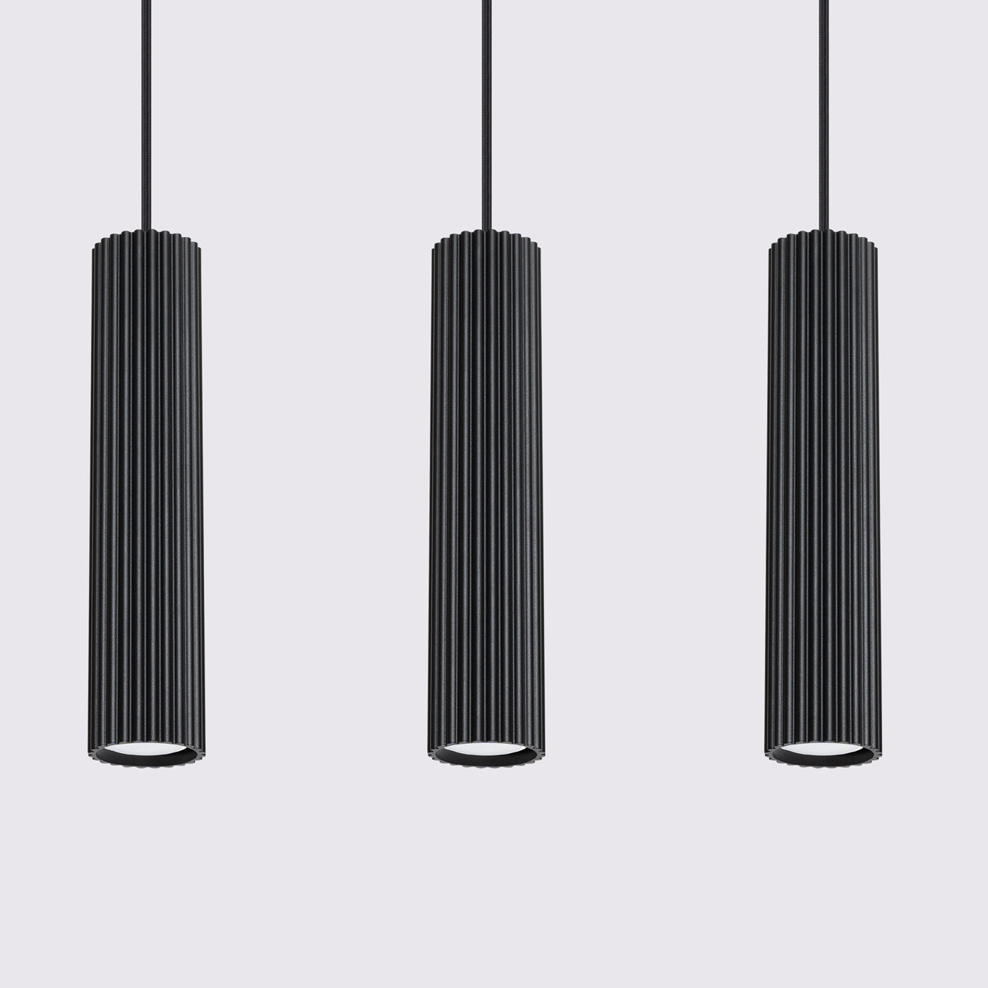 Pendelleuchte KARBON 3L schwarz Sollux Lighting