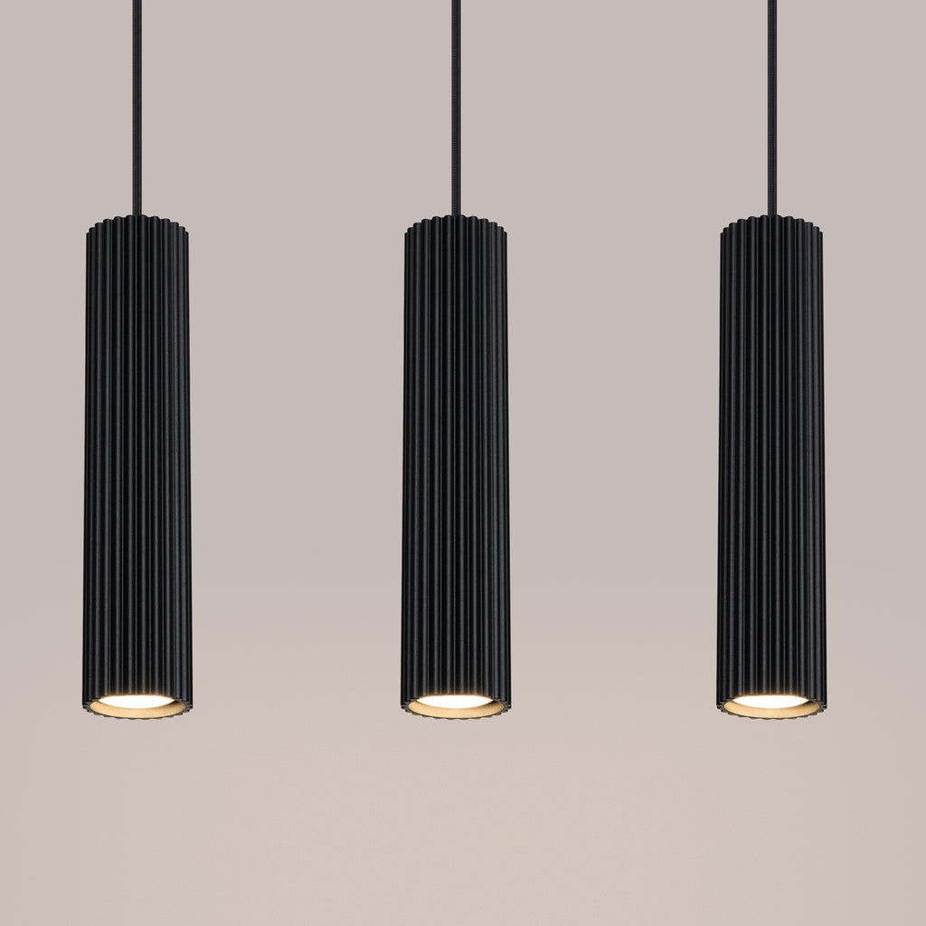 Pendelleuchte KARBON 3L schwarz Sollux Lighting