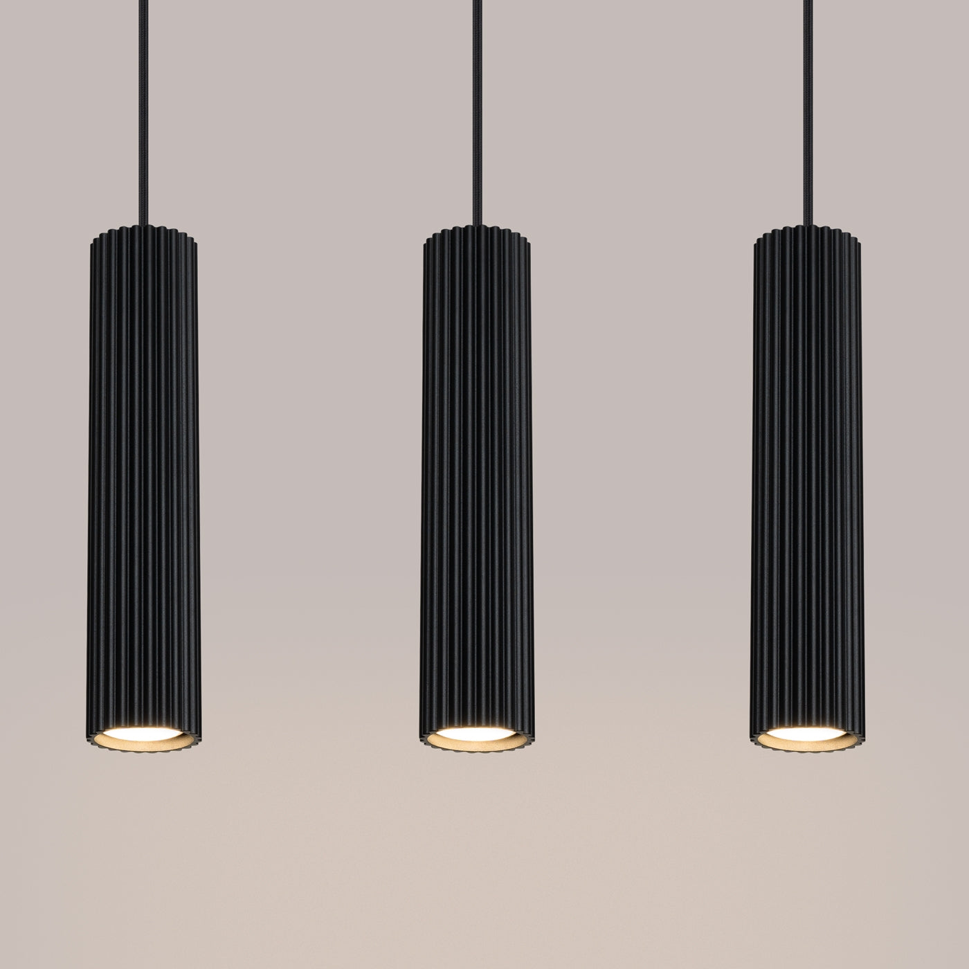 Pendelleuchte KARBON 3L schwarz Sollux Lighting