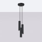 Pendelleuchte KARBON 3P schwarz Sollux Lighting