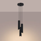 Pendelleuchte KARBON 3P schwarz Sollux Lighting