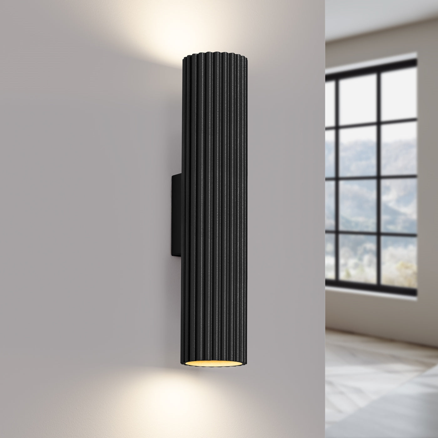 Wandleuchte KARBON 30 schwarz Sollux Lighting