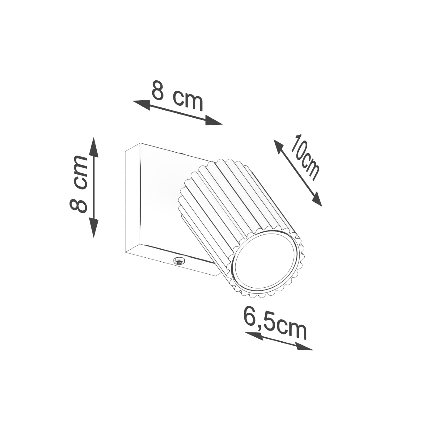 Wandleuchte KARBON schwarz Sollux Lighting