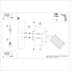 Wandleuchte KARBON schwarz Sollux Lighting
