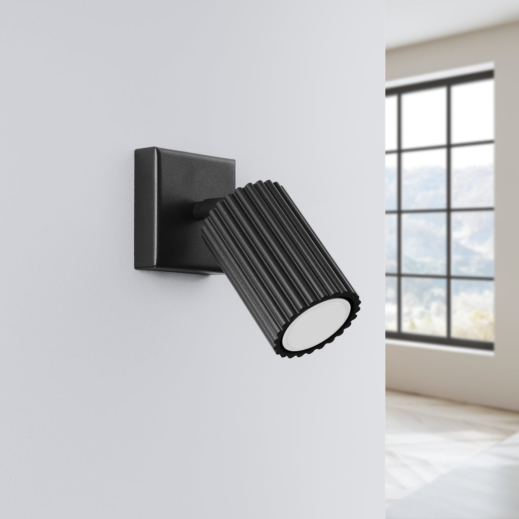 Wandleuchte KARBON schwarz Sollux Lighting
