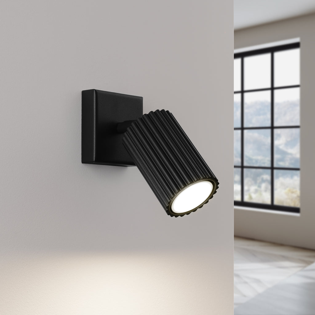 Wandleuchte KARBON schwarz Sollux Lighting