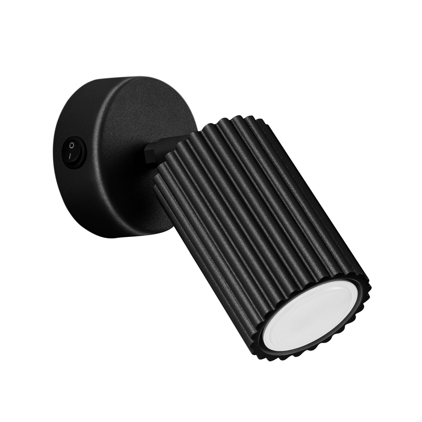 Wandleuchte KARBON schwarze mit Schalter Sollux Lighting