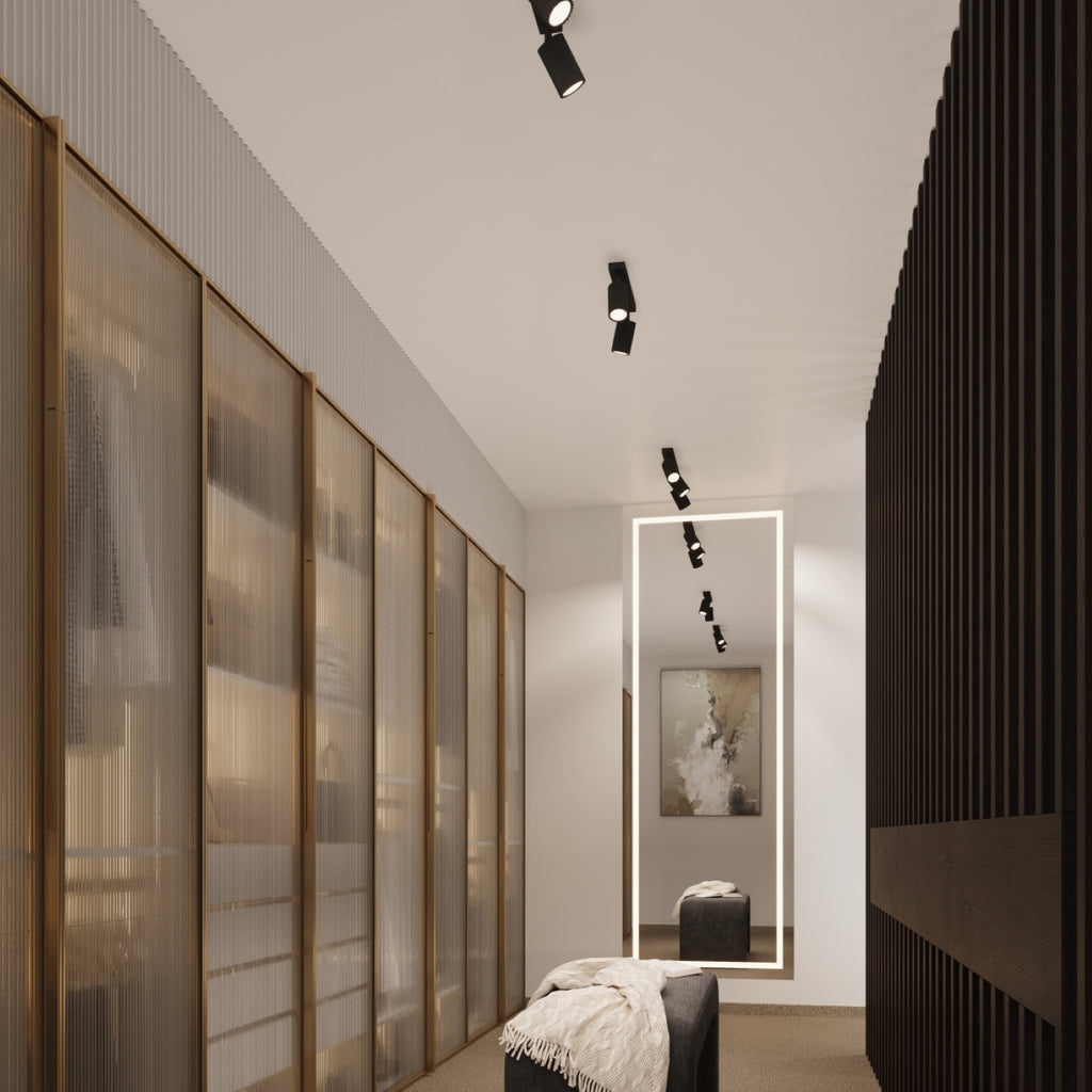 Wandleuchte KARBON schwarze mit Schalter Sollux Lighting