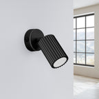 Wandleuchte KARBON schwarze mit Schalter Sollux Lighting
