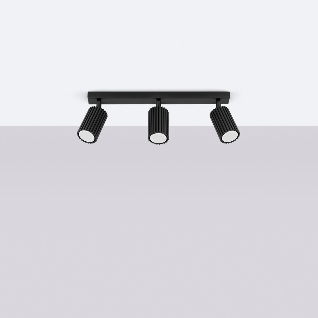 Deckenleuchte - Spot - Strahler KARBON 3L schwarz Sollux Lighting