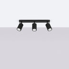 Deckenleuchte - Spot - Strahler KARBON 3L schwarz Sollux Lighting
