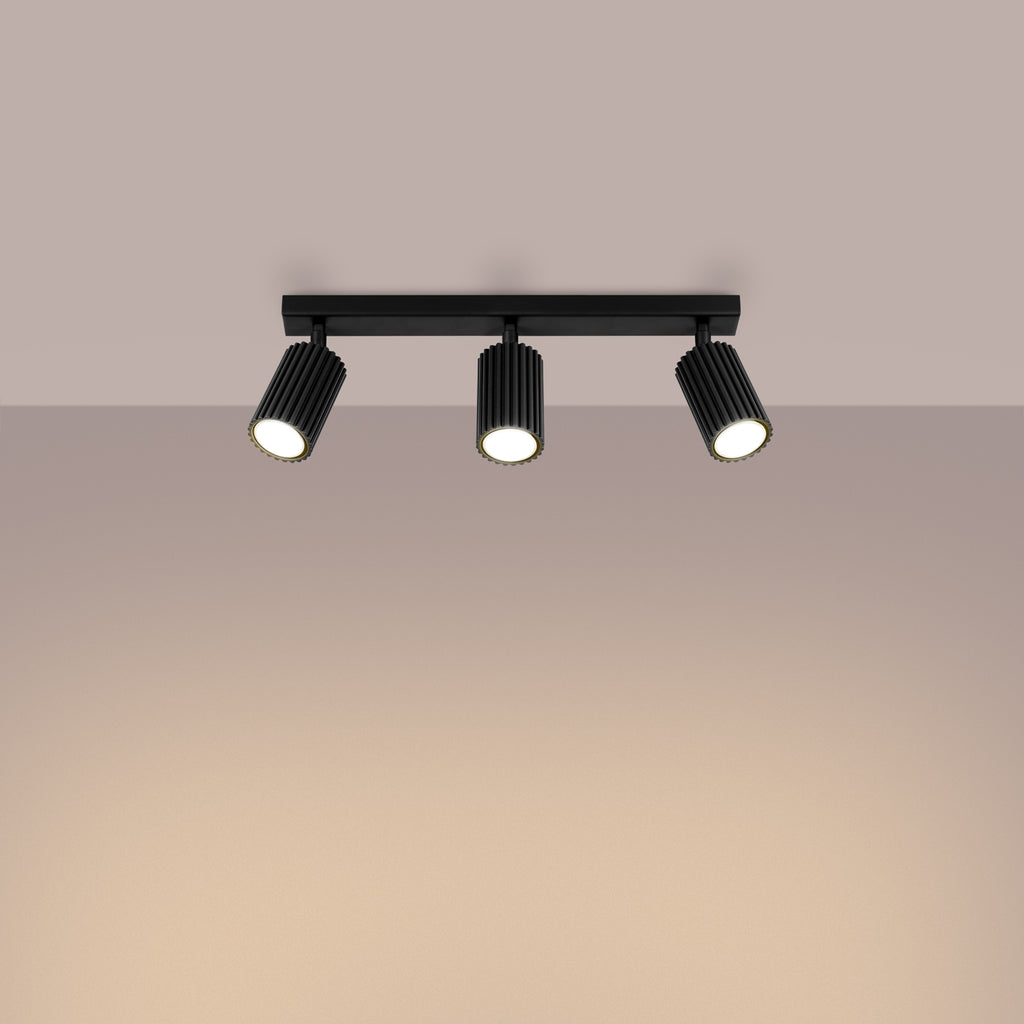 Deckenleuchte - Spot - Strahler KARBON 3L schwarz Sollux Lighting