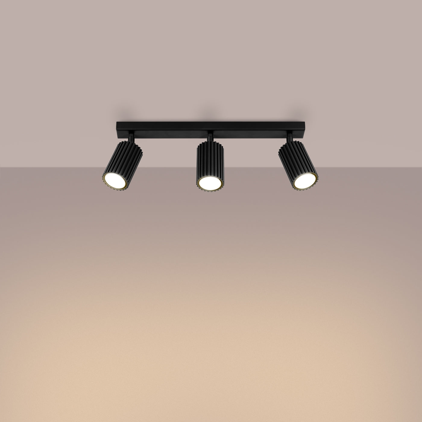 Deckenleuchte - Spot - Strahler KARBON 3L schwarz Sollux Lighting