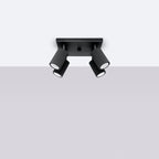 Deckenleuchte - Spot - Strahler KARBON 4 schwarz Sollux Lighting