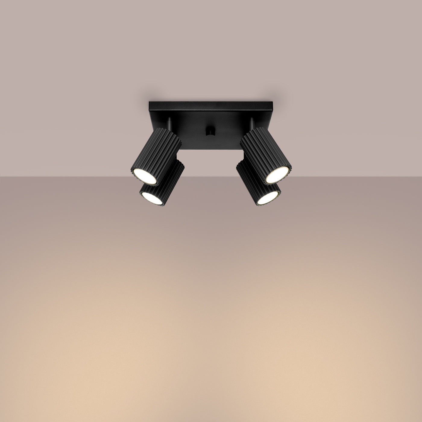 Deckenleuchte - Spot - Strahler KARBON 4 schwarz Sollux Lighting