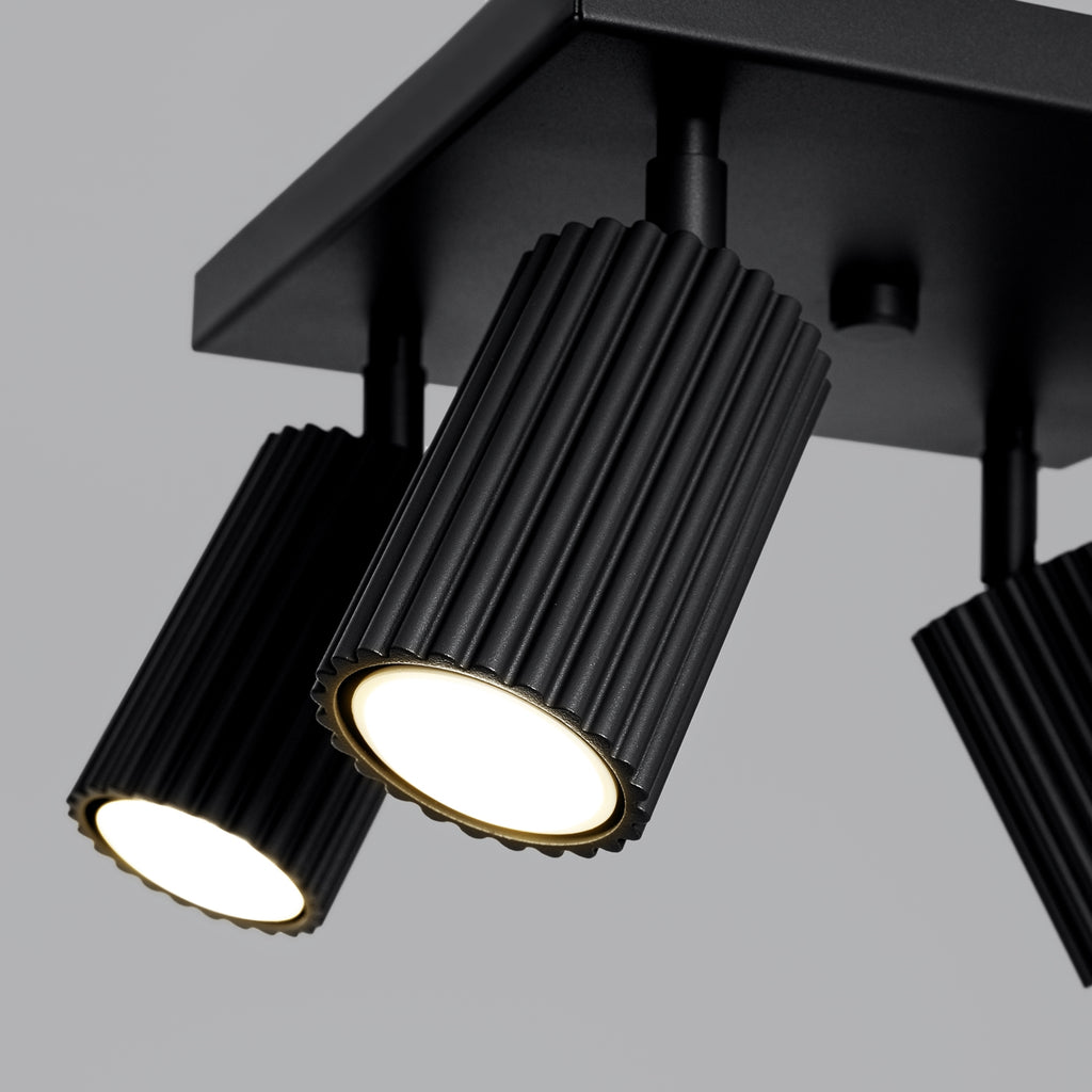 Deckenleuchte - Spot - Strahler KARBON 4 schwarz Sollux Lighting