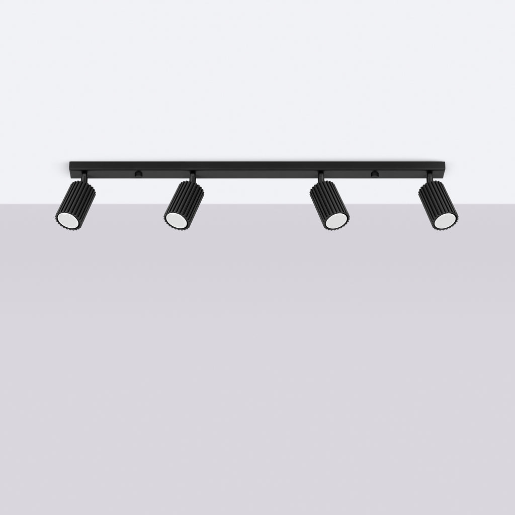 Deckenleuchte - Spot - Strahler KARBON 4L schwarz Sollux Lighting