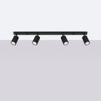 Deckenleuchte - Spot - Strahler KARBON 4L schwarz Sollux Lighting