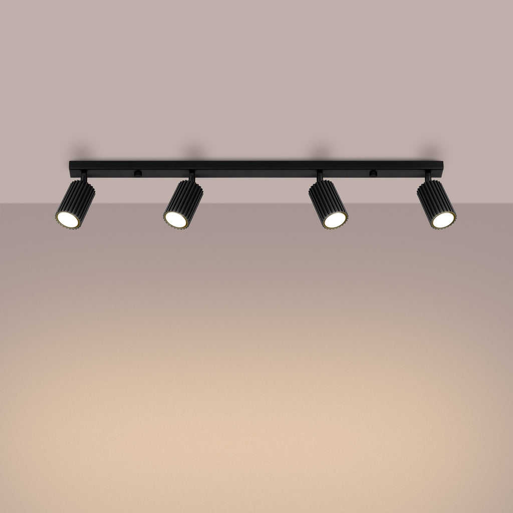 Deckenleuchte - Spot - Strahler KARBON 4L schwarz Sollux Lighting