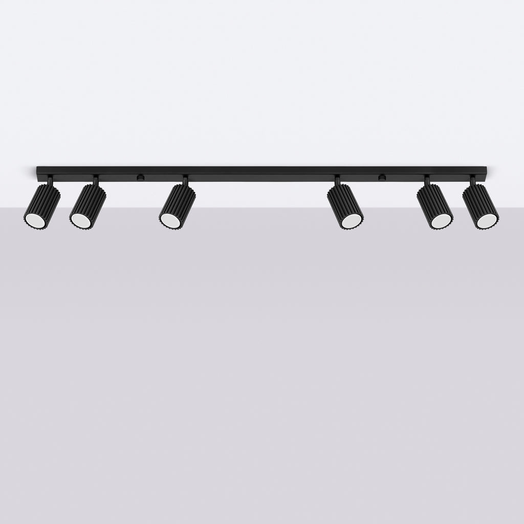 Deckenleuchte - Spot - Strahler KARBON 6L schwarz Sollux Lighting