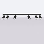 Deckenleuchte - Spot - Strahler KARBON 6L schwarz Sollux Lighting