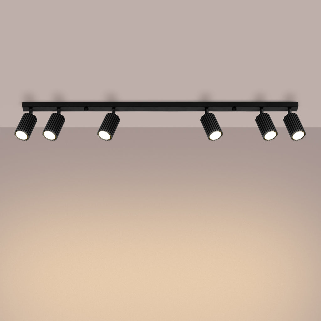 Deckenleuchte - Spot - Strahler KARBON 6L schwarz Sollux Lighting