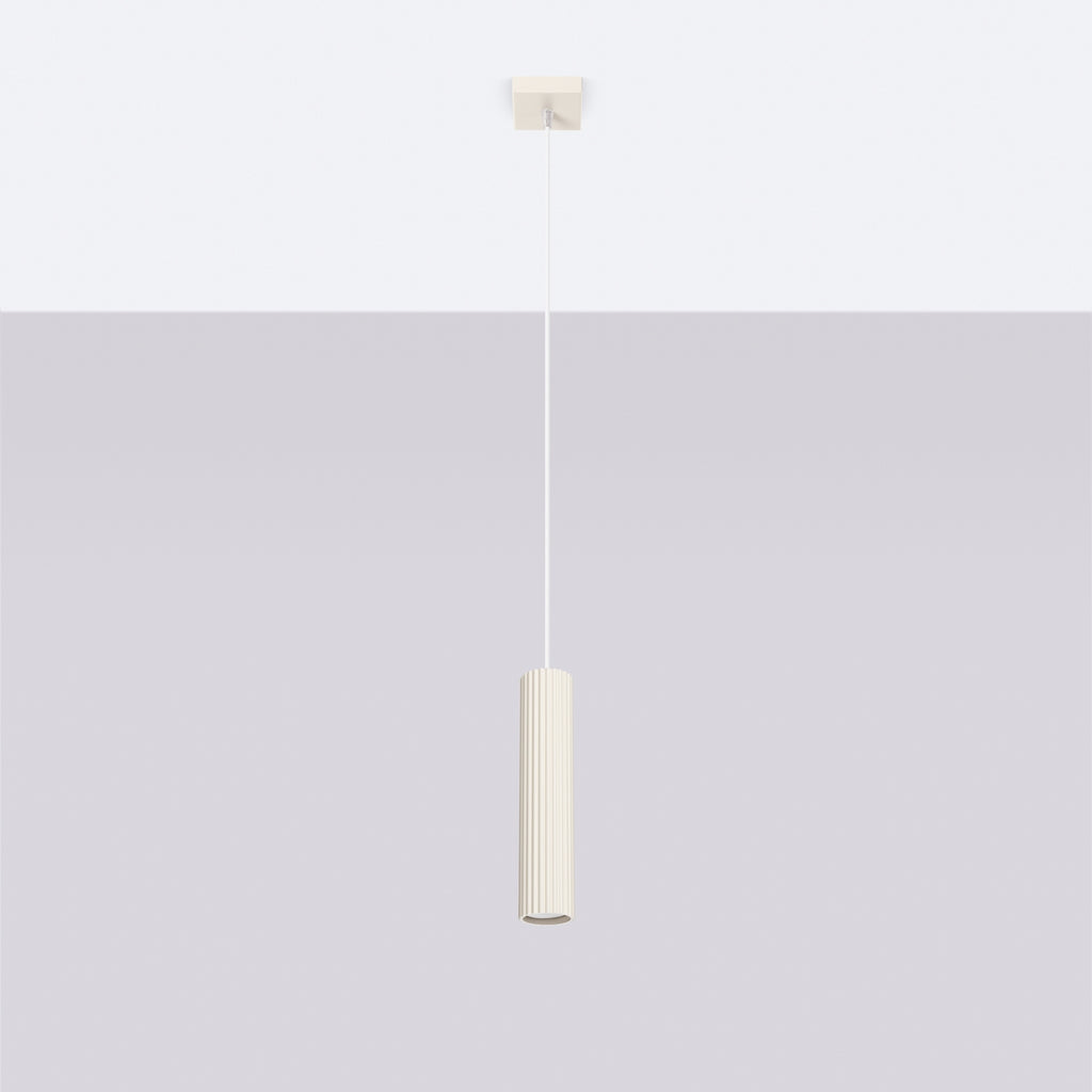 Pendelleuchte KARBON 1 beige Sollux Lighting