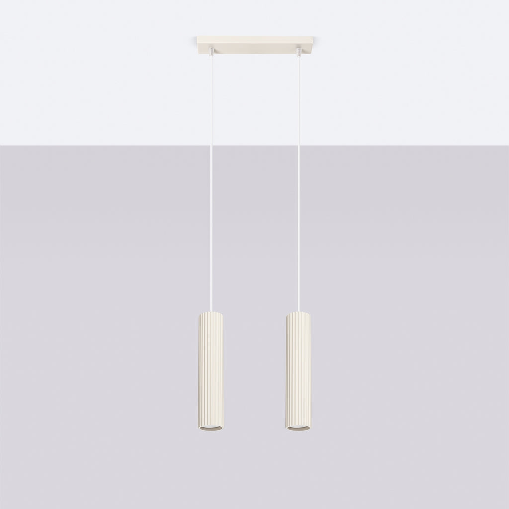 Pendelleuchte KARBON 2 beige Sollux Lighting