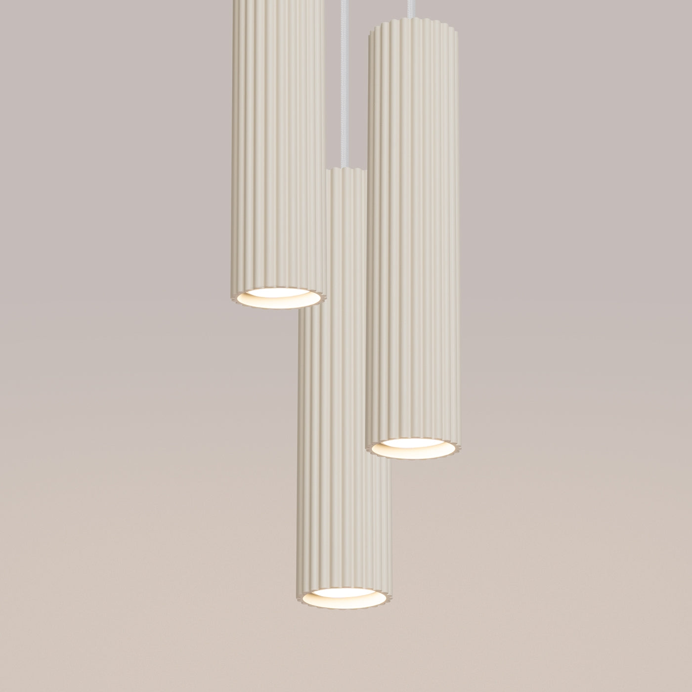 Pendelleuchte KARBON 3P beige Sollux Lighting