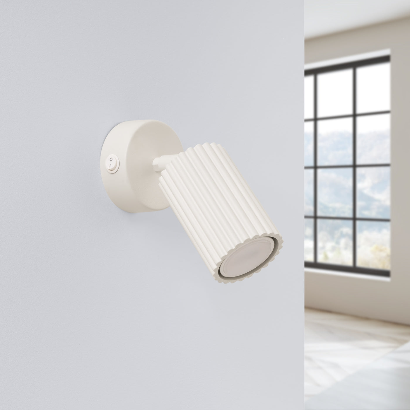 Wandleuchte KARBON beigee mit Schalter Sollux Lighting