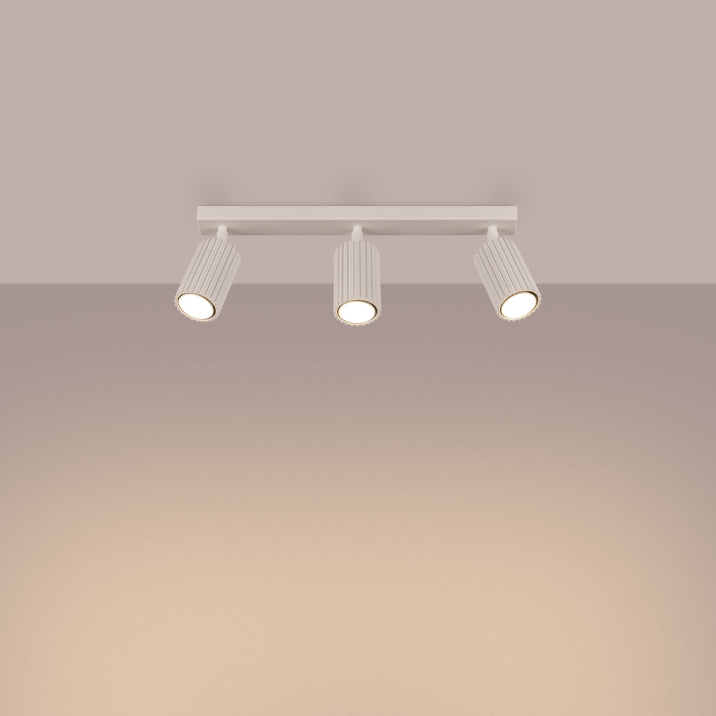 Deckenleuchte - Spot - Strahler KARBON 3L beige Sollux Lighting