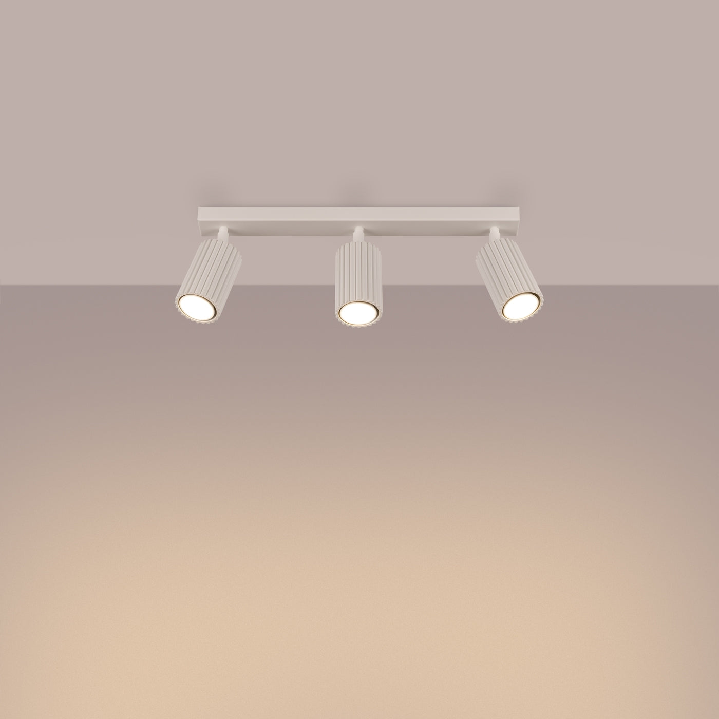 Deckenleuchte - Spot - Strahler KARBON 3L beige Sollux Lighting