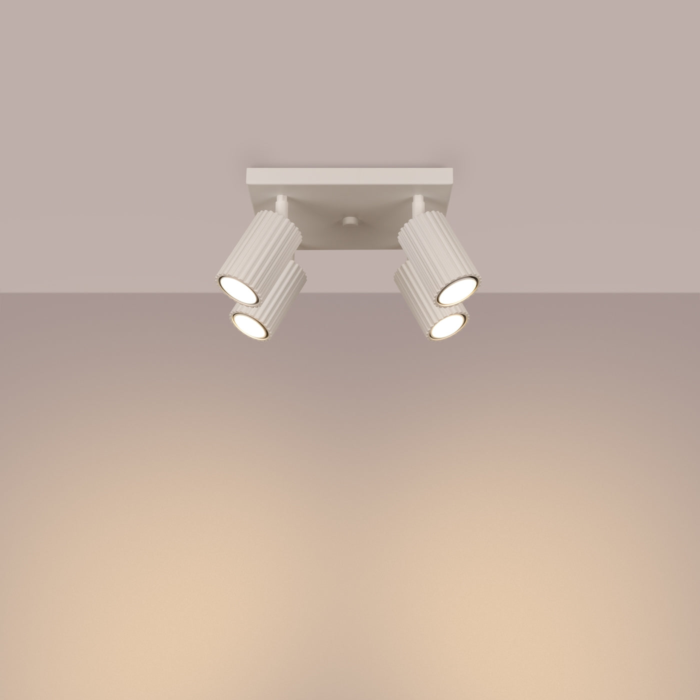 Deckenleuchte - Spot - Strahler KARBON 4 beige Sollux Lighting