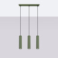 Pendelleuchte KARBON 3L olivgrün Sollux Lighting