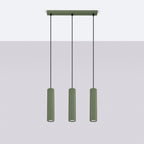 Pendelleuchte KARBON 3L olivgrün Sollux Lighting
