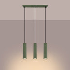 Pendelleuchte KARBON 3L olivgrün Sollux Lighting