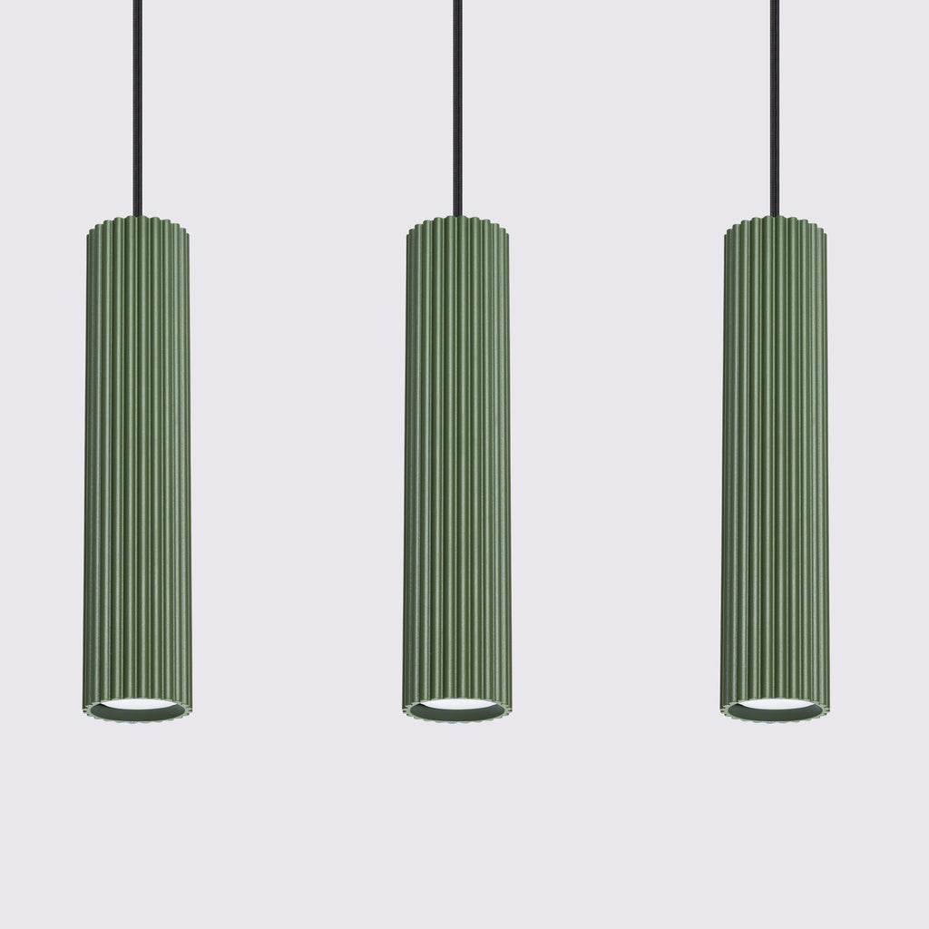 Pendelleuchte KARBON 3L olivgrün Sollux Lighting