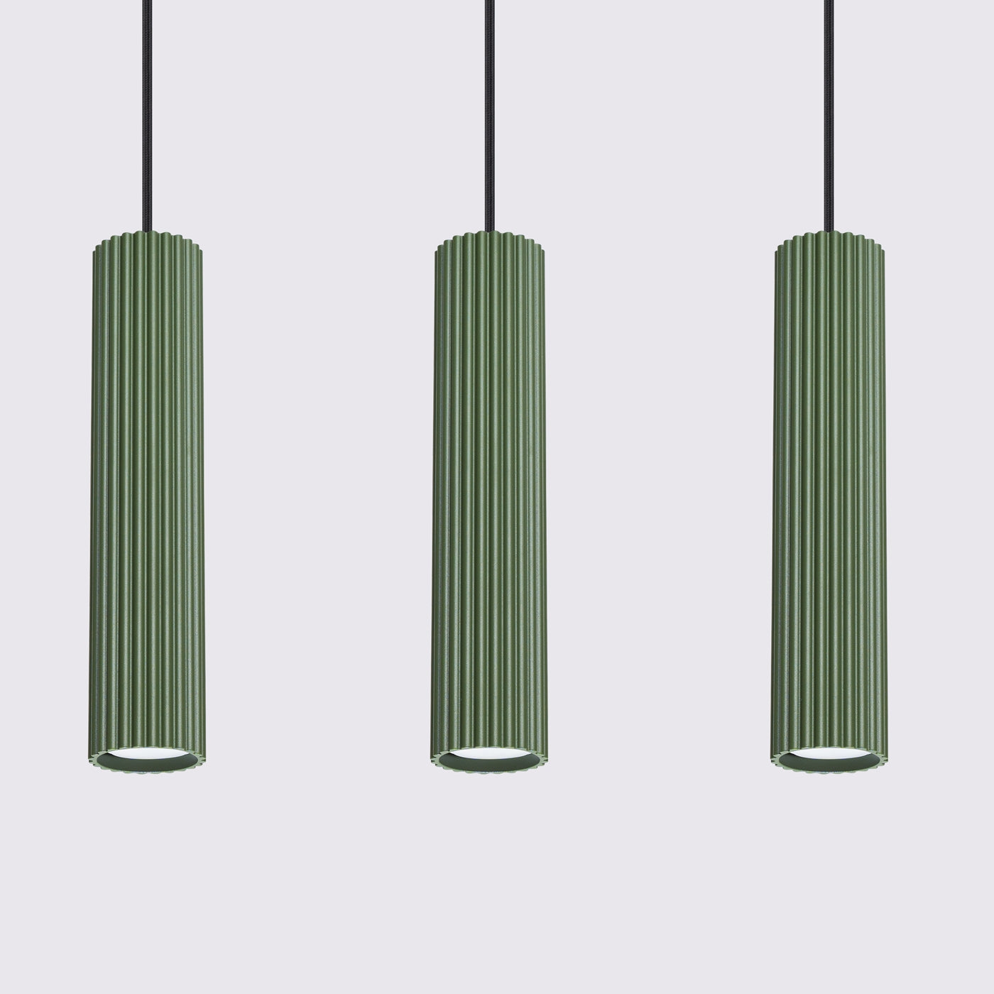 Pendelleuchte KARBON 3L olivgrün Sollux Lighting